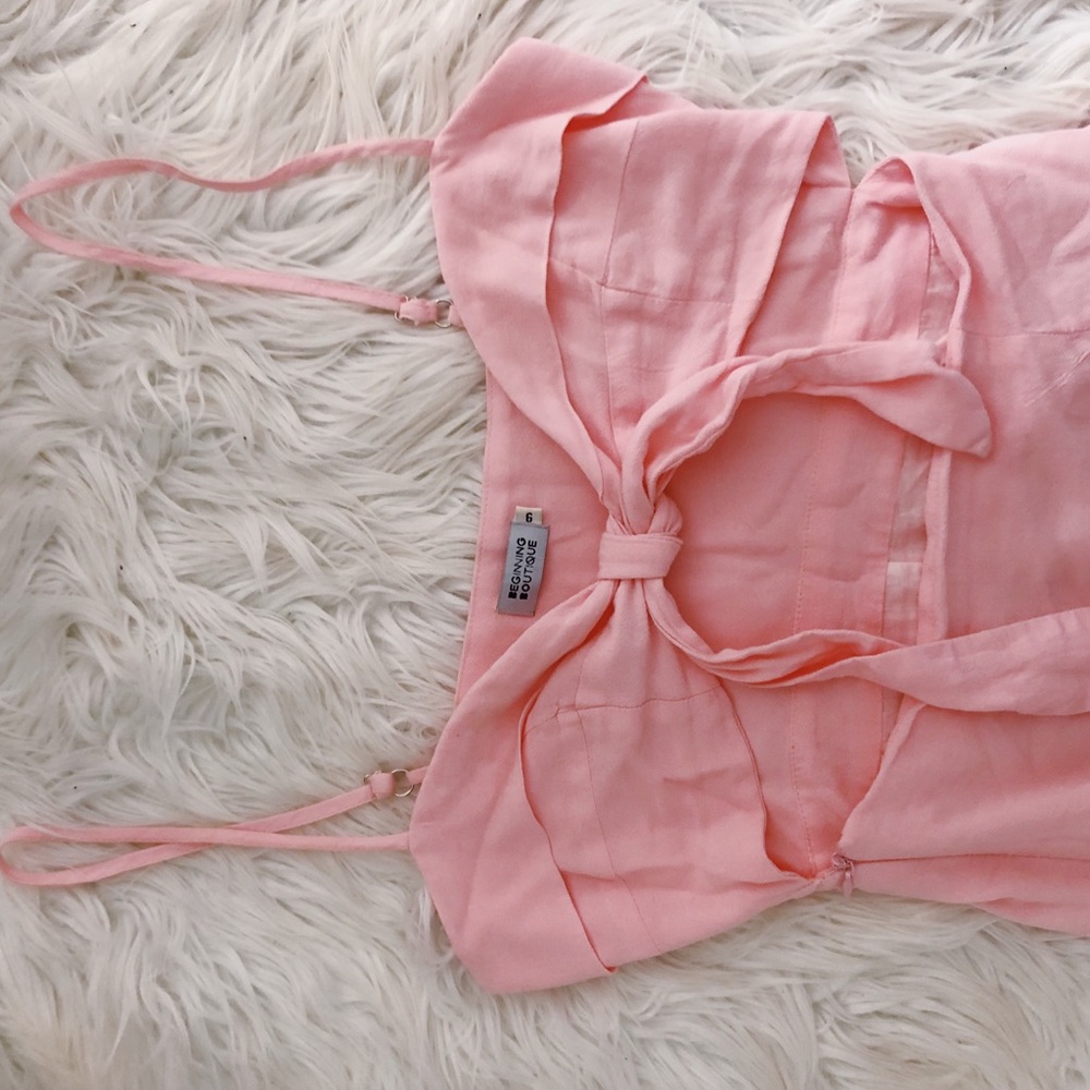 Pink Tie Top Dress